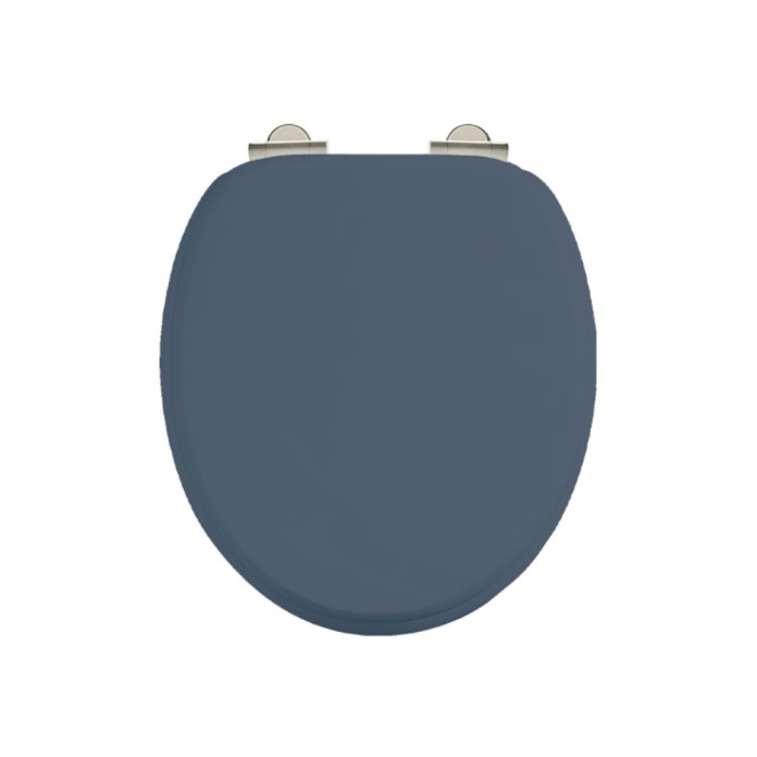Product Cut out image of the Burlington Blue Soft Close Toilet Seat